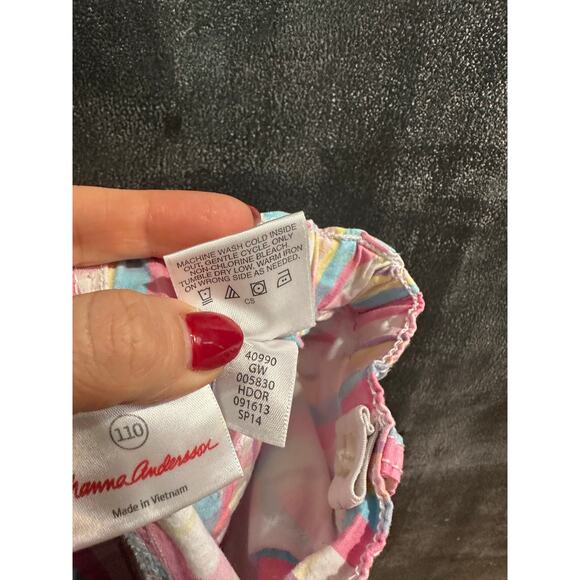 Hanna Andersson Pants Plaid Pockets Adjustable Waist 100% Cotton Size 110cm 5T - Picture 7 of 7